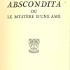 Abscondita ou le mystère d’une âme