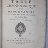 Table chronologique des ordonnances faites par les rois de France de la troisième race, depuis Hugues Capet jusqu'en 1400