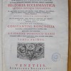 Historia ecclesiastica veteris Novique Testamenti, ab orbe condito ad annum post Christum natum millesimum sexcentesimum, et in loca ejusdem insignia dissertationes historicae, chronologicae, criticae, dogmaticae