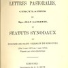 Mandements, lettres pastorales, circulaires de Mgr. Jean Langevin, et statuts synodaux du Diocèse de Saint Germain de Rimouski