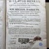 Oeuvres de M. Claude Henrys : conseiller du roi et son premier avocat au baillage & siège présidial de Forez : contenant son recueil d'arrêts, vingt-deux questions posthumes ... ses plaidoyers et ses harangues ...