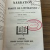 Études sur la narration, ou, Traité de littérature à l'usage des élèves d'humanités et des classes de français : partie de l'élève