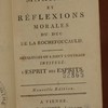 Maximes et réflexions morales du Duc De La Rochefoucauld, auxquelles on a joint l'ouvrage intitulé : L'esprit des esprits