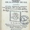 Réflexions sur la fermentation et sur la nature du feu, fondées sur des experiences nouvelles