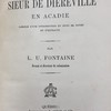 Voyage du sieur de Diéreville en Acadie