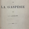 Esquisse sur la Gaspésie