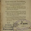 Histoire géographique de la Nouvelle Écosse, contenant le détail de sa situation, de son étendue et de ses limites ; ainsi que les différens démêlés entre l'Angleterre et la France, au sujet de la possession de cette province ... : avec une exacte description des bayes, ports, lacs et rivières