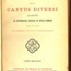 Laudes vespertinae sive cantus diversi excerpti ex antiphonario, graduali et rituali romano quae curavit sacrorum rituum congregatio