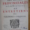 Réponse aux Lettres provinciales de L. de Montalte, ou, Entretiens de Cleandre et d'Eudoxe