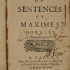 Réflexions, ou, Sentences et maximes morales