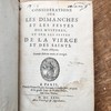 Considérations sur les dimanches et les festes des mysteres, et sur les festes de la Vierge et des saints