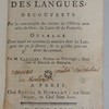 Les élémens primitifs des langues, découverts par la comparaison des racines de l'hébreu avec celles du grec, du latin & du françois : ouvrage dans lequel on examine la manière dont les langues ont pu se former, et ce qu'elles peuvent avoir de commun