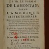 Nouveaux voyages de Mr le Baron de Lahontan, dans l'Amérique septentrionale