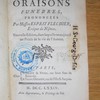 Recueil des oraisons funèbres, prononcées par messire Esprit Fléchier, évêque de Nismes