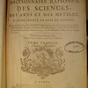 Encyclopédie, ou Dictionnaire raisonné des sciences, des arts et des métiers