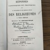 Réponses canoniques et pratiques sur le gouvernement et les principaux devoirs des religieuses à voeux simples