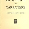 La science du caractère (L’œuvre de Ludwig Klages)