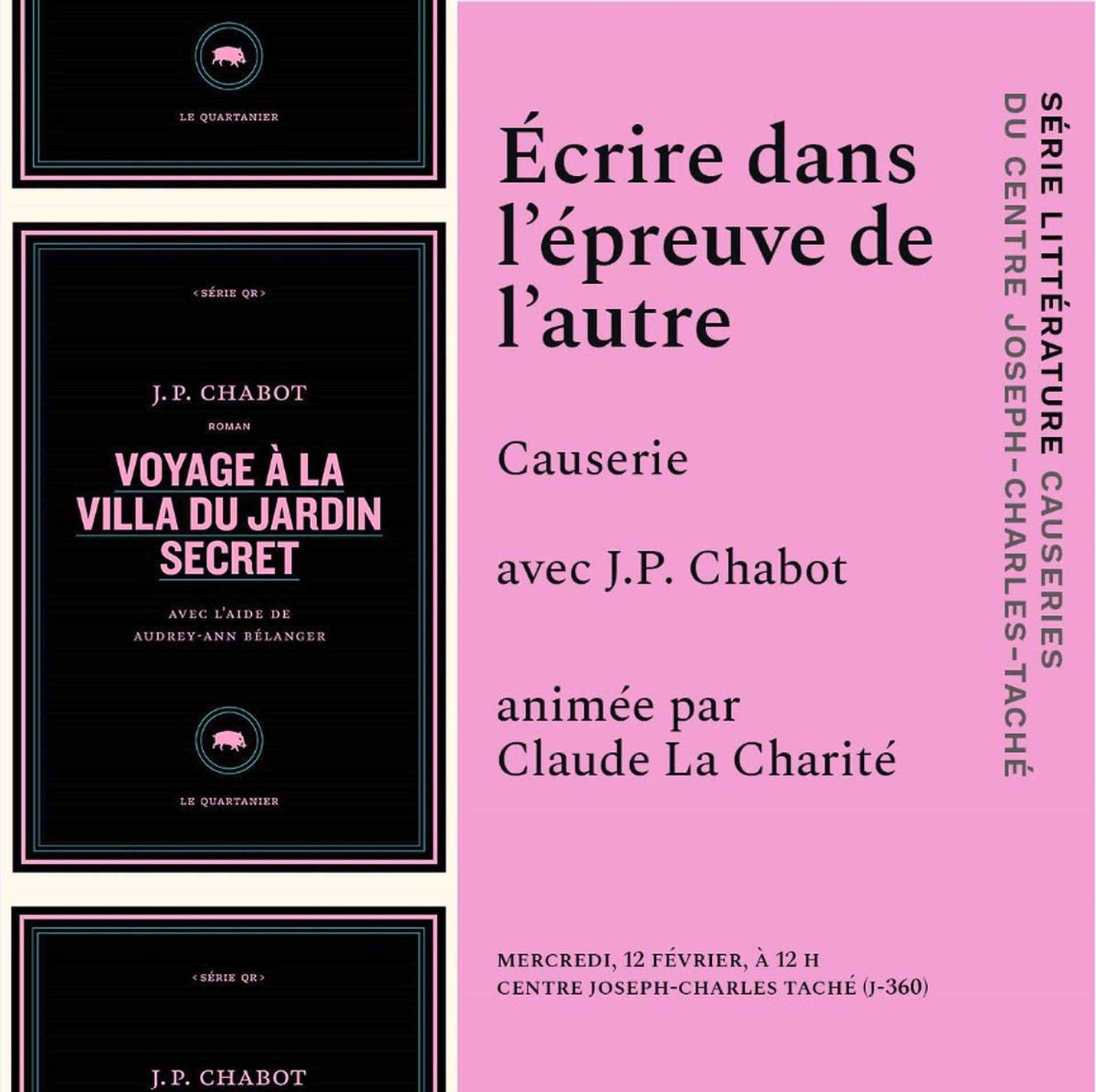 Causerie | Écrire dans l'épreuve de l'autre. Autour du « Voyage à la villa du jardin secret »