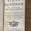 L'idée du Sacerdoce et du Sacrifice de Jesus-Christ.