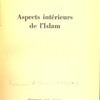 Aspects intérieurs de l'Islam.