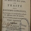 Commentaire sur l'édit du mois de mai 1768, ou, Traité des portions congrues, conformément à la jurisprudence actuelle des différentes cours du royaume