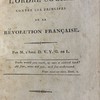 Défense de l'ordre social contre les principes de la Révolution française