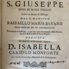 Istoria di S. Giuseppe sposo di Maria vergine