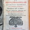 Les lettres de François Rabelais escrites pendant son voyage d'Italie