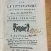 Essais de critique sur la littérature ancienne et moderne