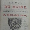L'amour à la mode, ou, Le Duc du Maine, nouvelle galante