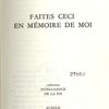 Faites ceci en mémoire de moi