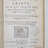 La famille sainte, où il est traité de toutes les personnes qui composent une famille