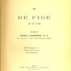 De Fide (2A 2AE 1-16)