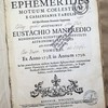 Novissimae ephemerides motuum coelestium e Cassinianis tabulis ad meridianum Bononiae supputatae