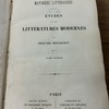 Matinées littéraires : études sur les littératures modernes : tome premier