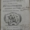 Lettres philosophiques sur les physionomies