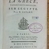 Lettres sur la Grèce, faisant suite de celles sur l'Égypte
