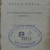 Quinti Horatii Flacci opera omnia