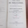 Cours complet de philosophie, mis en rapport avec le programme universitaire, et ramené aux principes du catholicisme