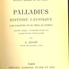 Histoire Lausiaque. Vies d’Ascètes et de pères du Désert.
