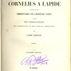 Les trésors de Cornelius A Lapide extraits de ses Commentaires sur l’Écriture Sainte à l’usage des prédicateurs des communautés et des familles chrétiennes