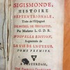 Persile et Sigismonde, histoire septentrionale