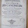 Annotationes ad universum jus canonicum compilatae in collegiis privatis...