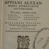 Appianou Alexandreōs Rōmaika, Appiani Alexandrini Romanarum historiarum