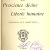 La Prescience divine et la Liberté humaine, Réponses aux objections.