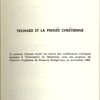 Teilhard et la pensée chrétienne