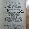 De la sainteté et des devoirs de la vie monastique