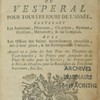 Abrégé de l'antiphonaire romain, ou, Vespéral pour tous les jours de l'année..