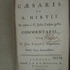 C. Julii Cæsaris et A. Hirtii de rebus à C. Julio Cæsare gestis Commentarii, cum C. Jul. Cæsaris fragmentis