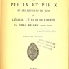 Les syllabus de Pie IX et Pie X et les principes de 1789 ou l’église, l’état et la liberté